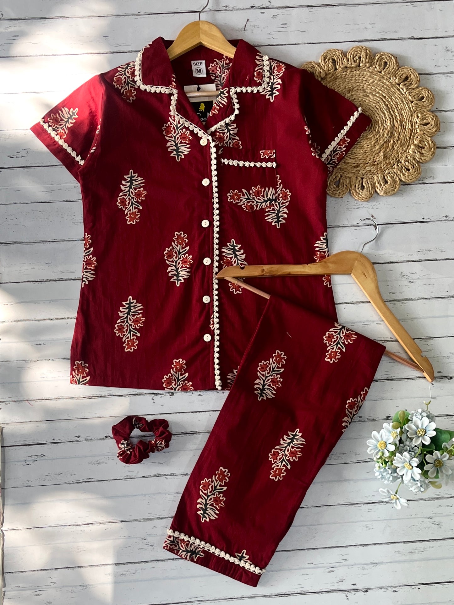 Red Leaves Pj Set (Women)