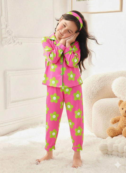 Sunny Pink Smiles Pj Set (Kids)