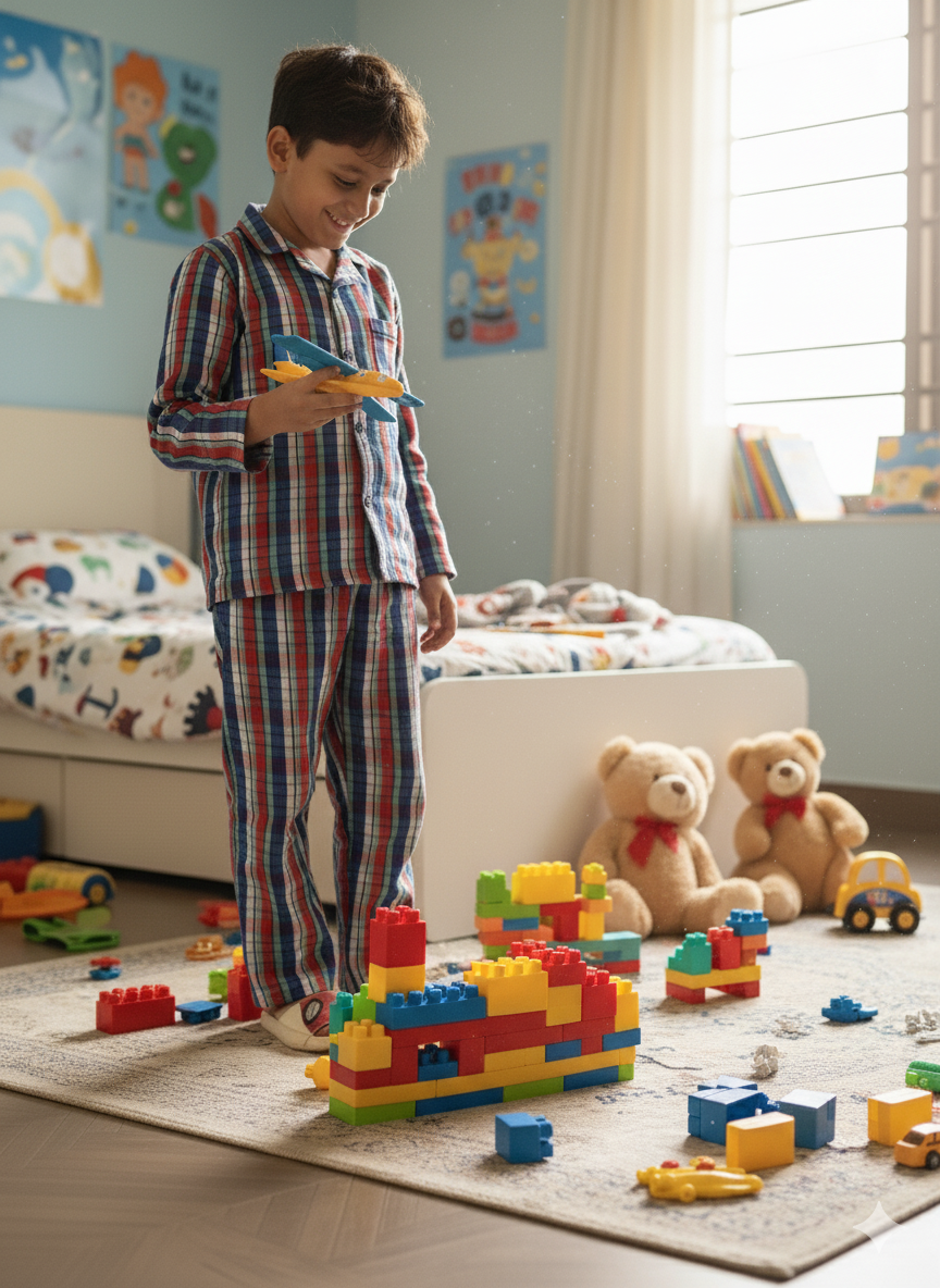 Cute Check pj set for BOYS