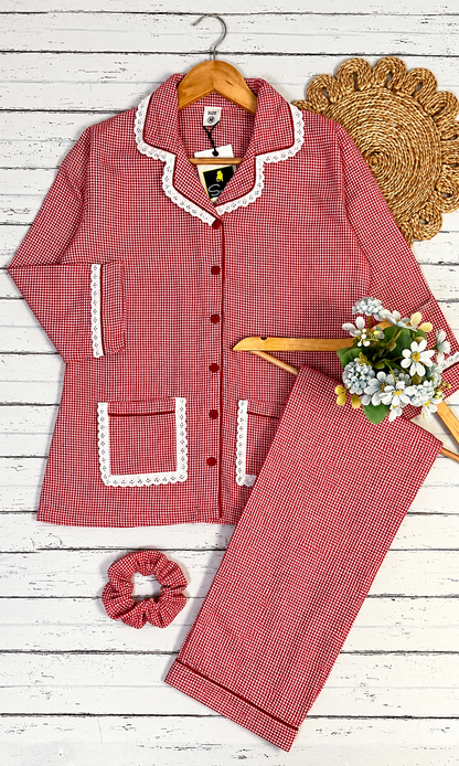 Red Check Pj Set