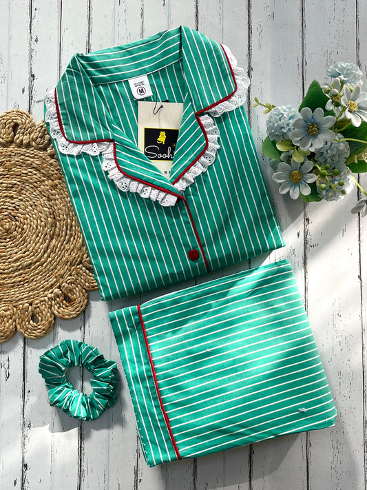 Green Check Pj Set (Women)