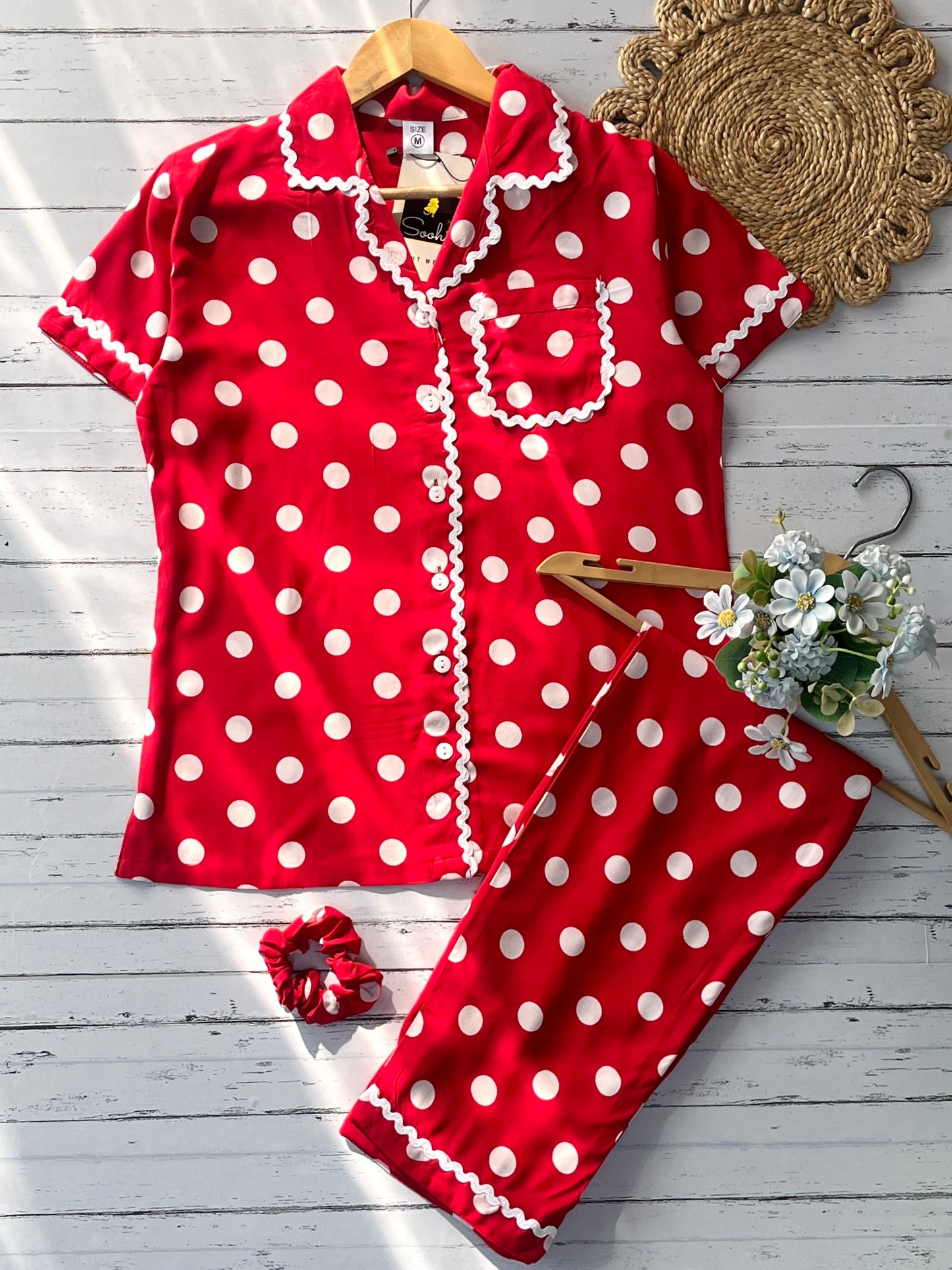 Red Polka Pj Set (Women)