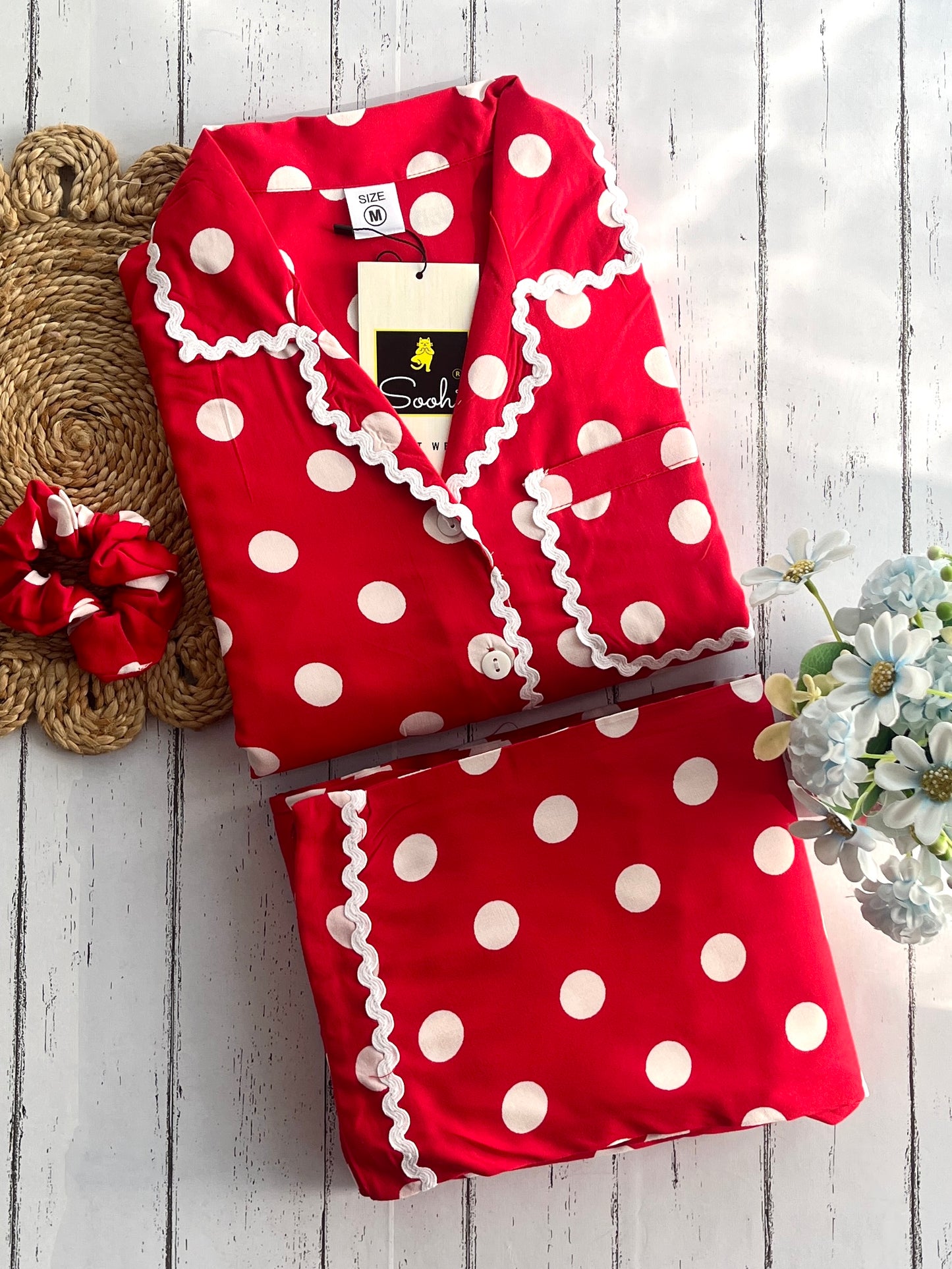 Red Polka Pj Set (Women)