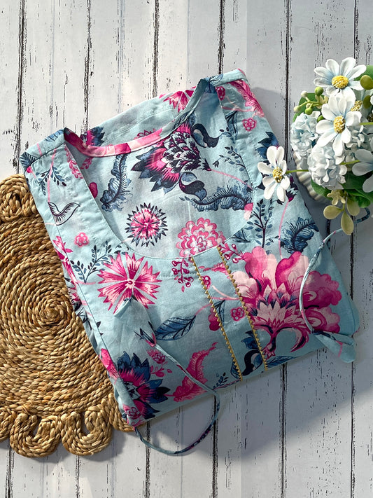 Blue Floral Dress (Women)