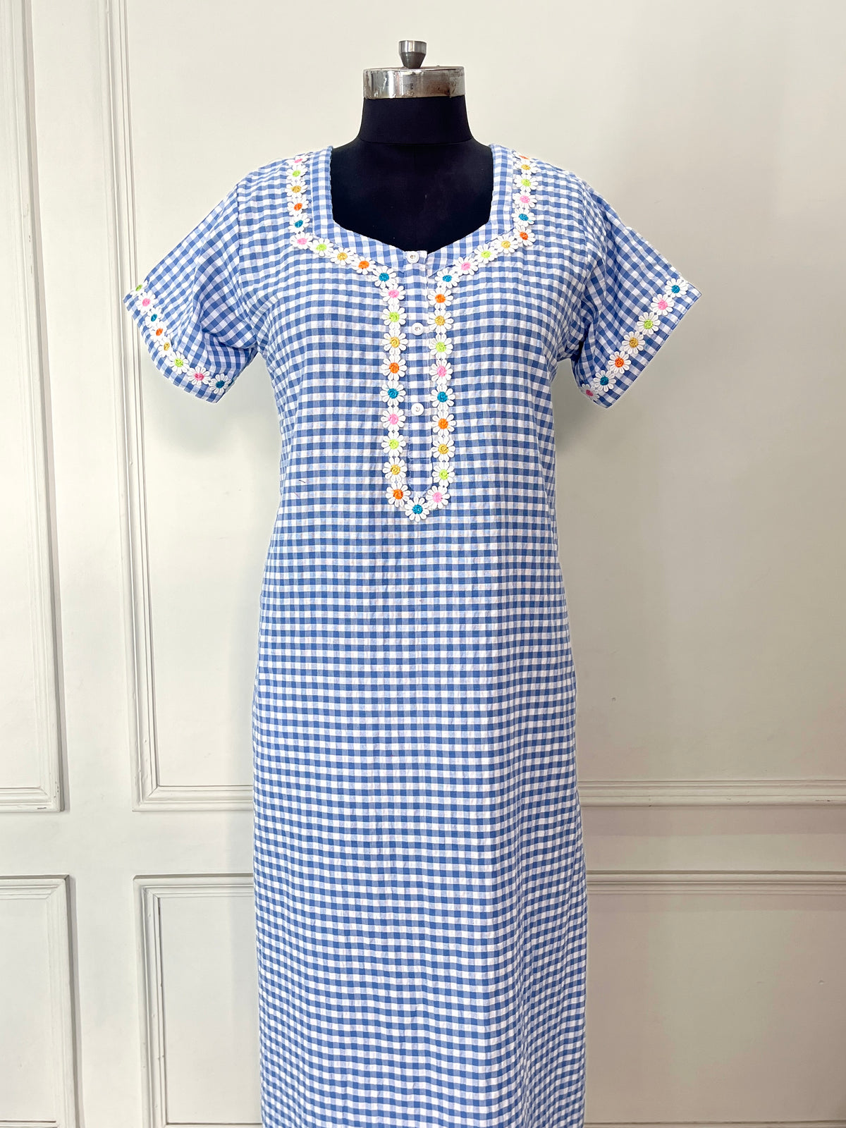 Blue Check Nighty (Women)