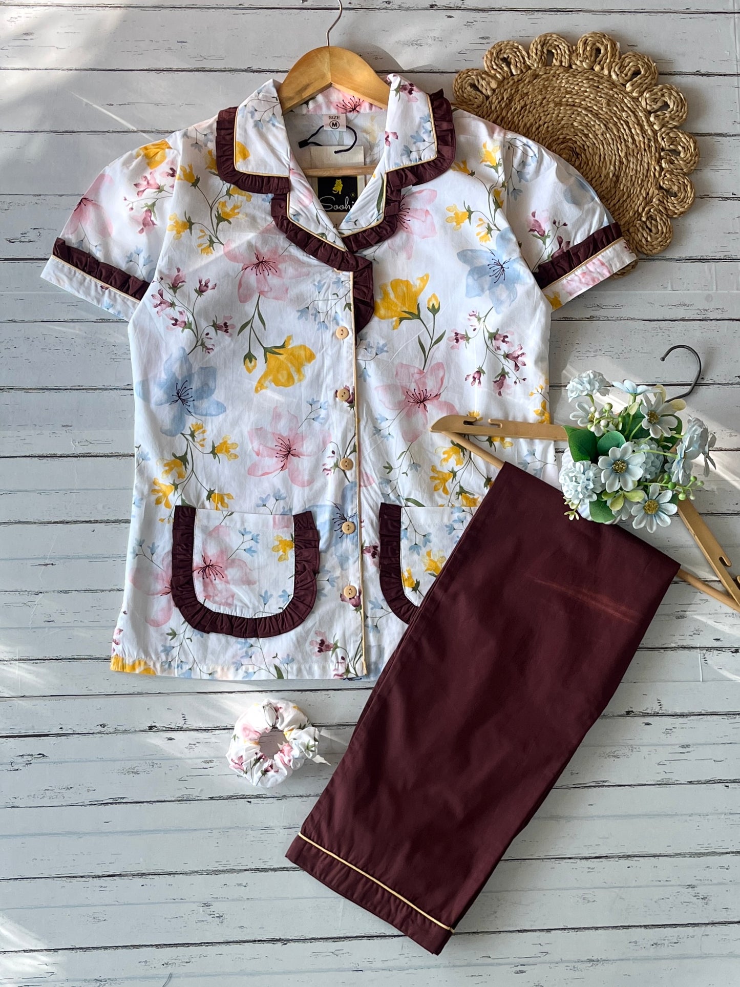 White Floral PJ set (Women)