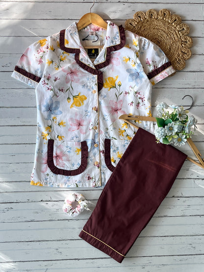 White Floral PJ set (Women)