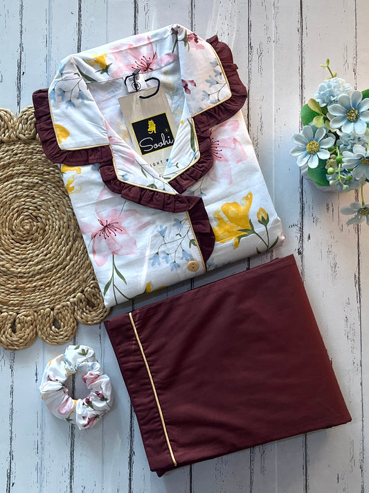 White Floral PJ set (Women)