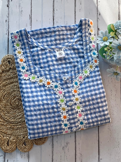 Blue Check Nighty (Women)