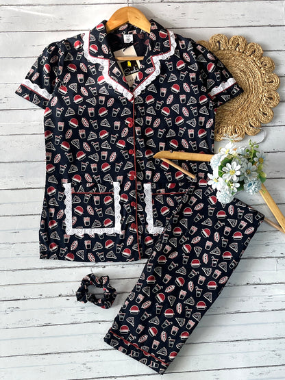 Food Print Pj Set (Women)