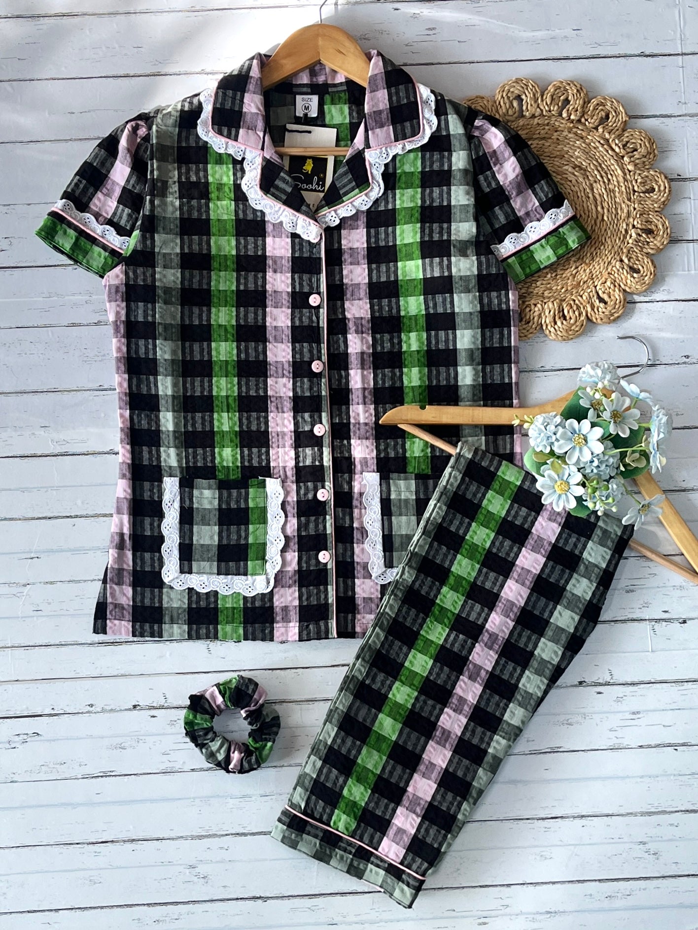 Black Stripes Pj Set (Women)