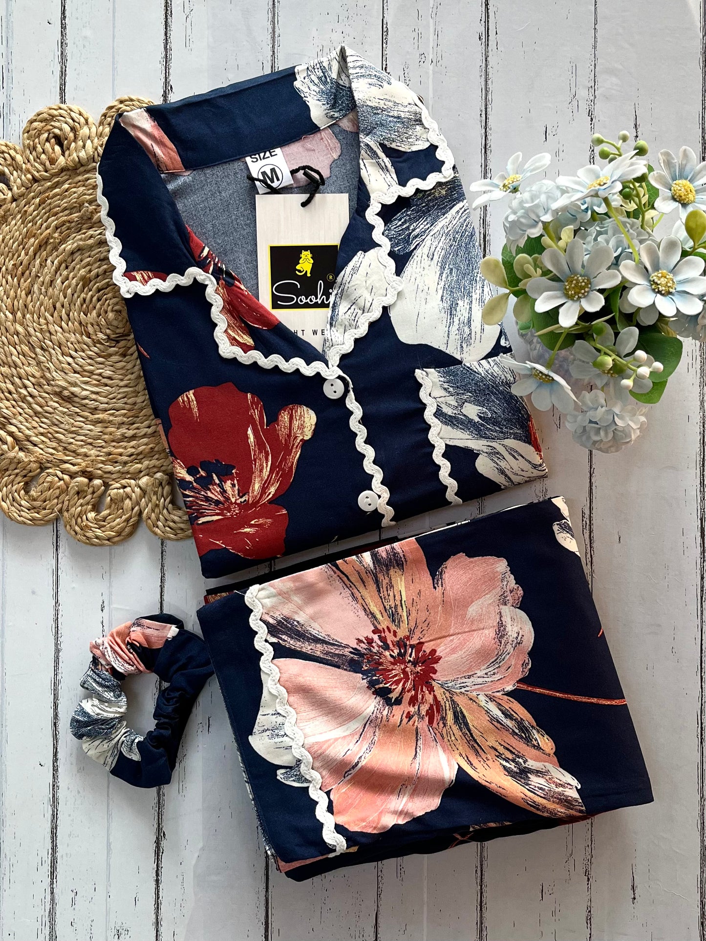 Blue Floral Pj Set (Women)
