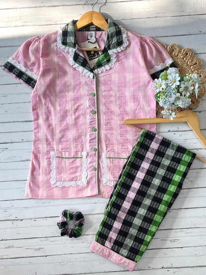Black Pink Pj Set (Women)