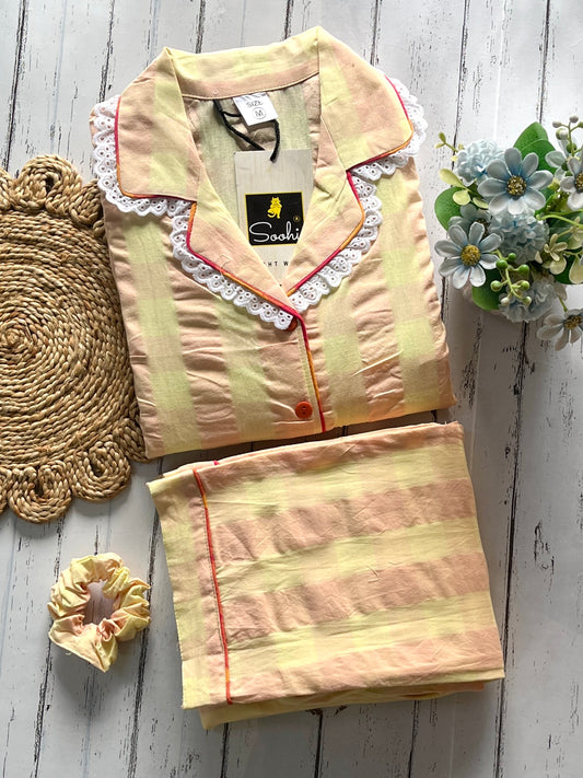 Lemon Checks Pj Set (Women)