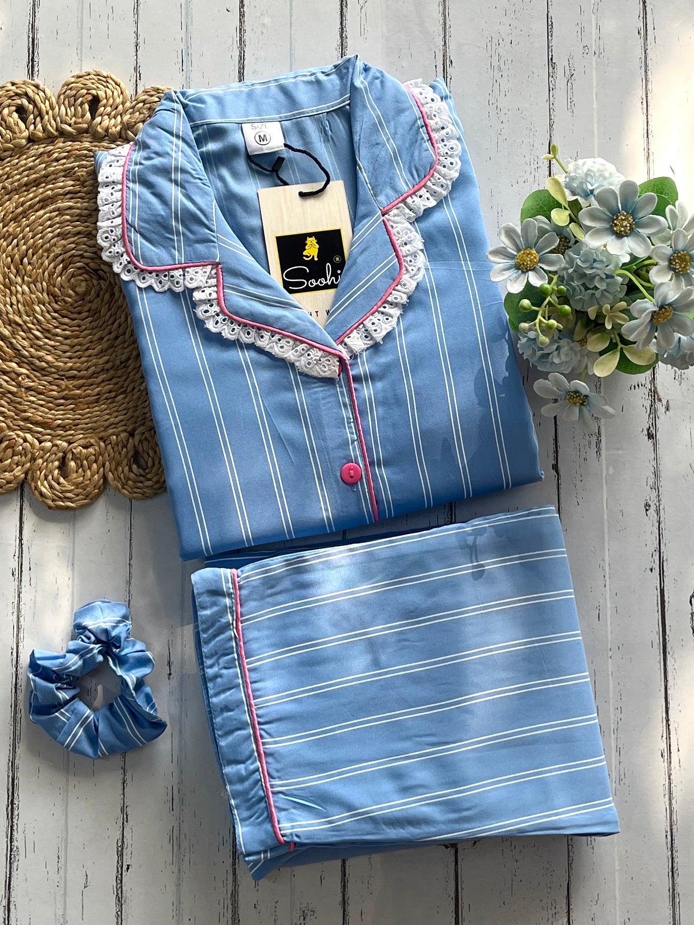 Blue Stripe Pj Set (Women)