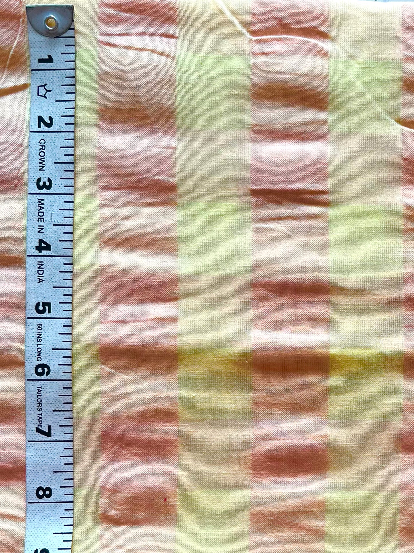Self Check Pure Cotton Seersucker Fabric