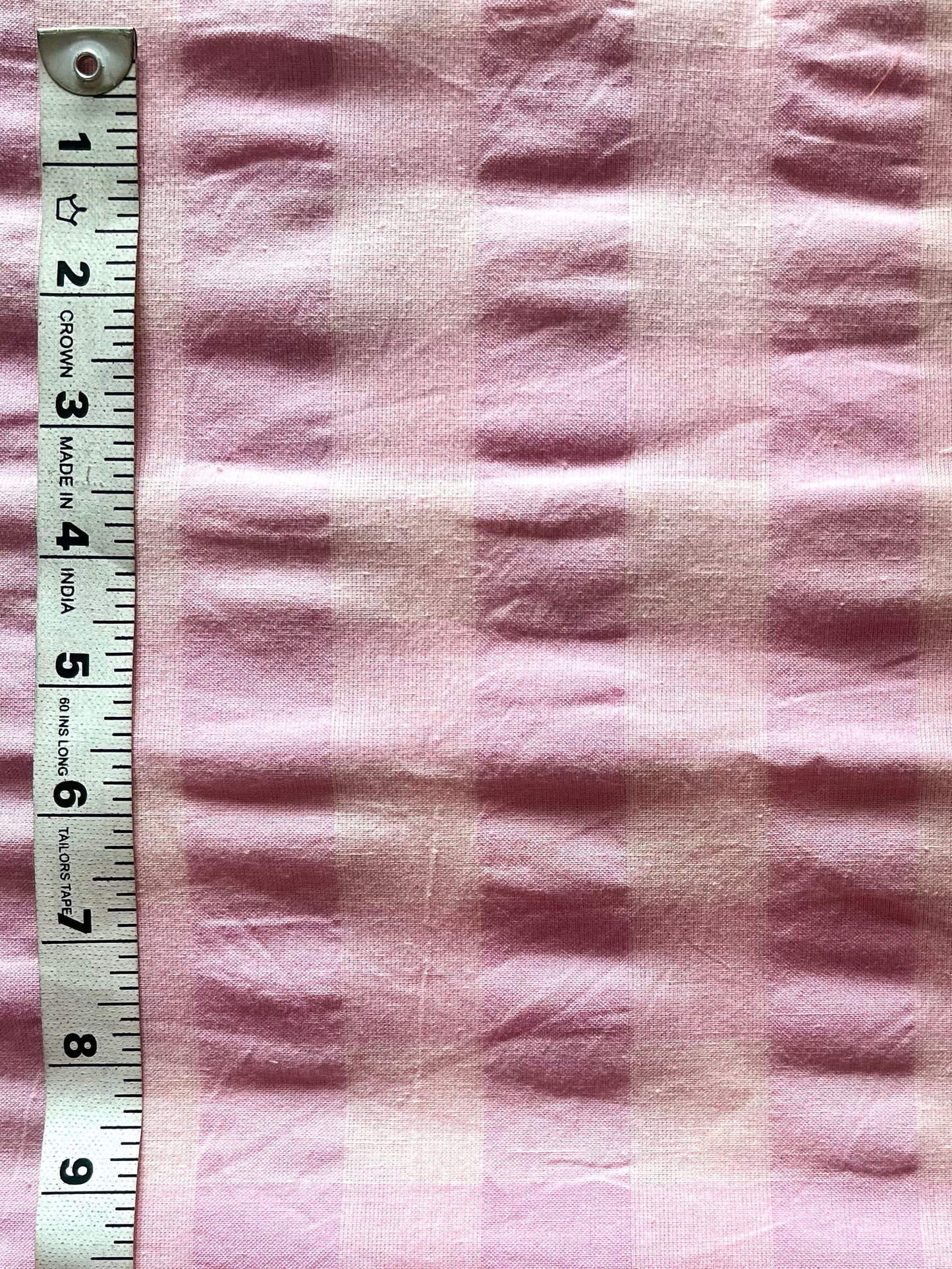 Light Wine Pure Cotton Seersucker Fabric