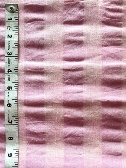 Light Wine Pure Cotton Seersucker Fabric
