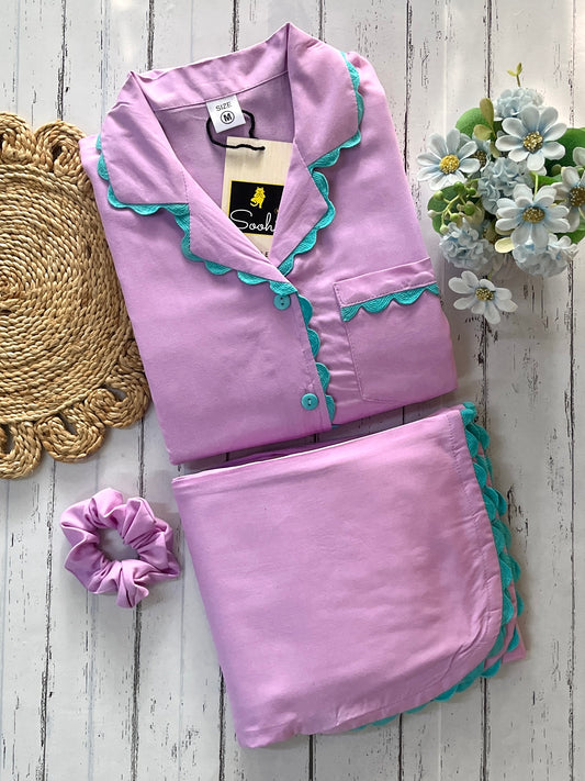 Plain Pink Pj Set (Women)