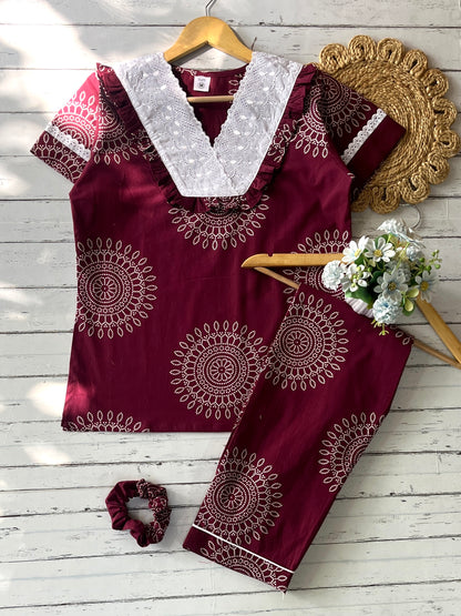 Wine Blocks Pj Set (Women)