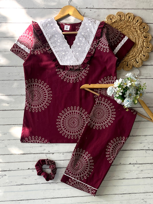 Wine Blocks Pj Set (Women)