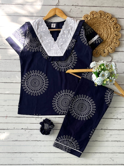 Blue Blocks Pj Set (Women)