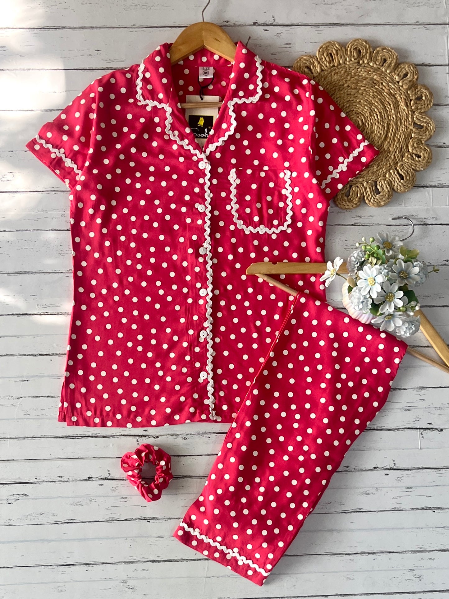 Red White Polka Pj Set (Women)