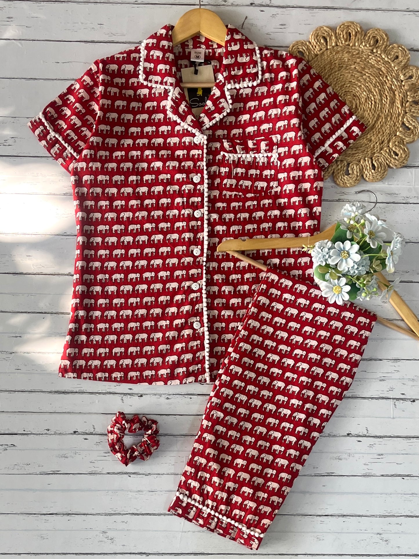 Red Elephant Pj Set (Women)