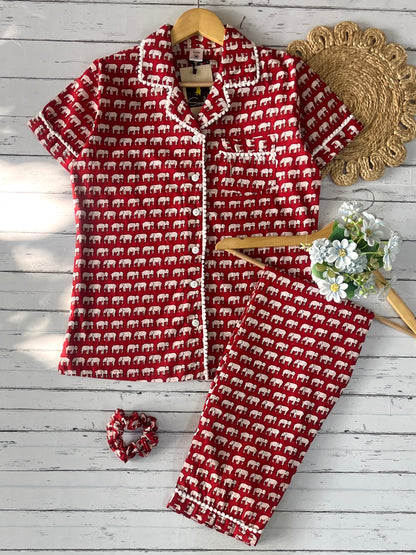 Red Elephant Pj Set (Women)
