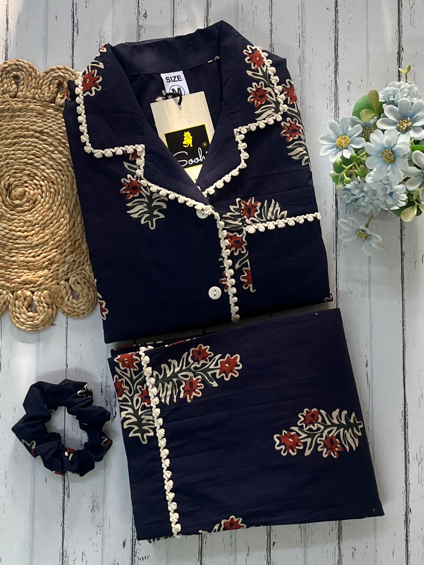 Blue Leaves Pj Set (Women)
