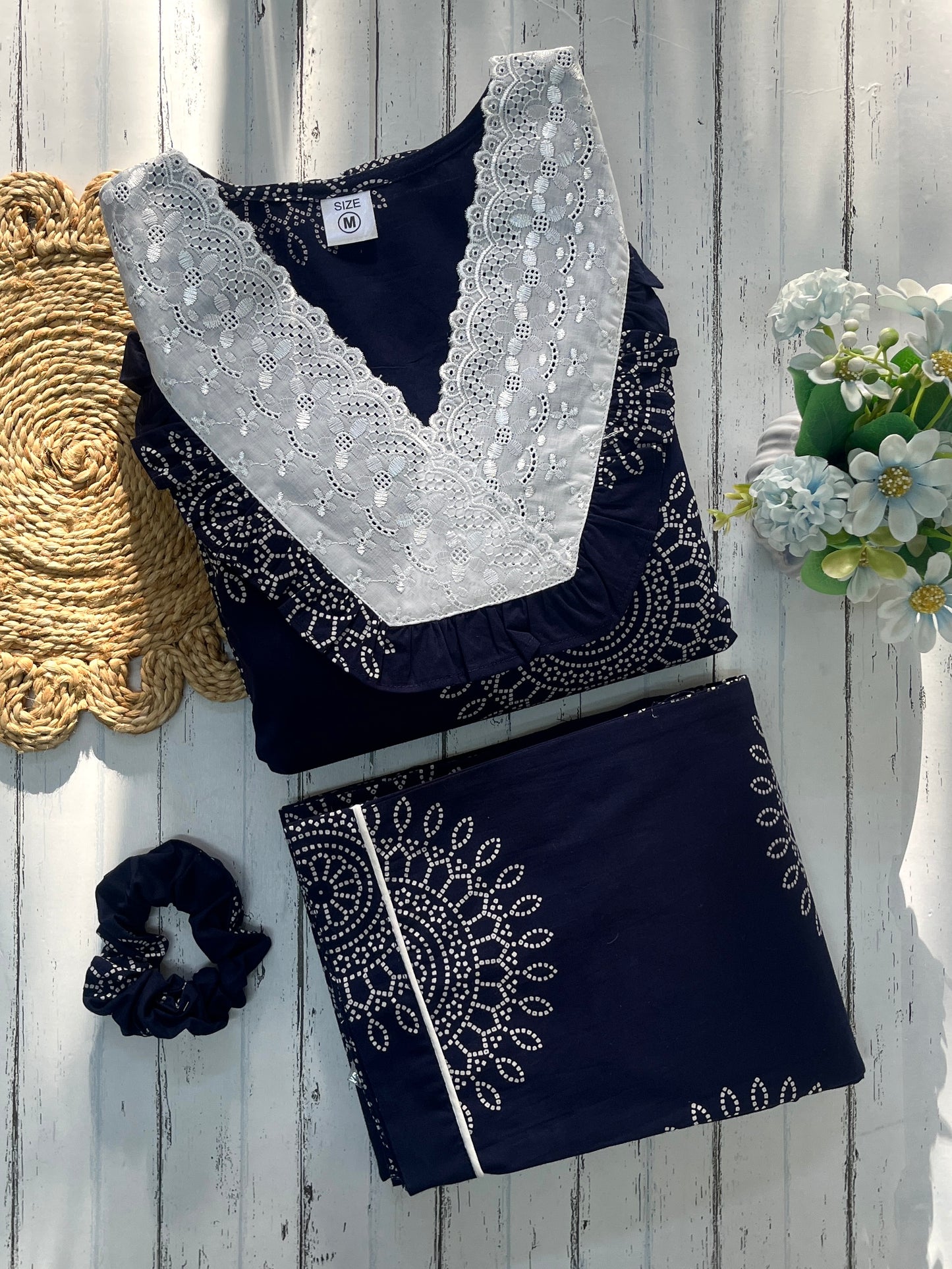 Blue Blocks Pj Set (Women)
