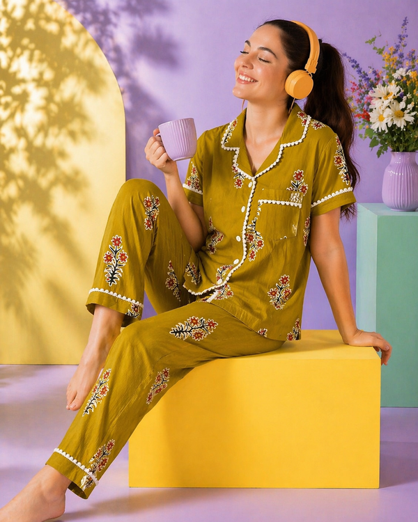 Mustard Leaves Pj Set (Women)
