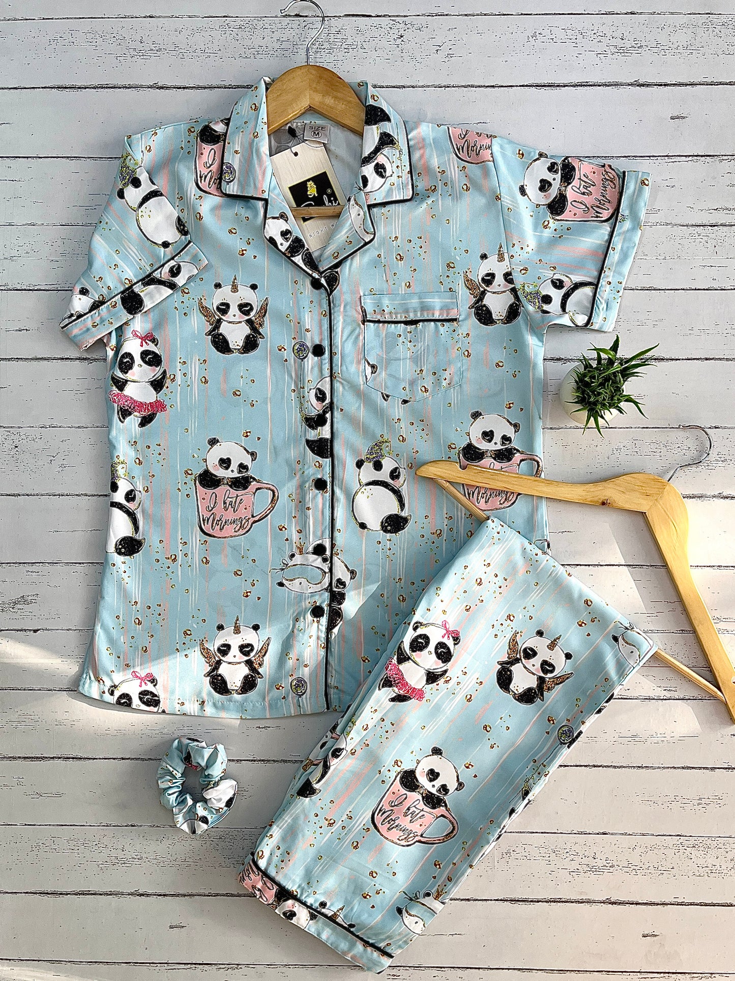 Hate Mornings Panda PJ Set (Women)