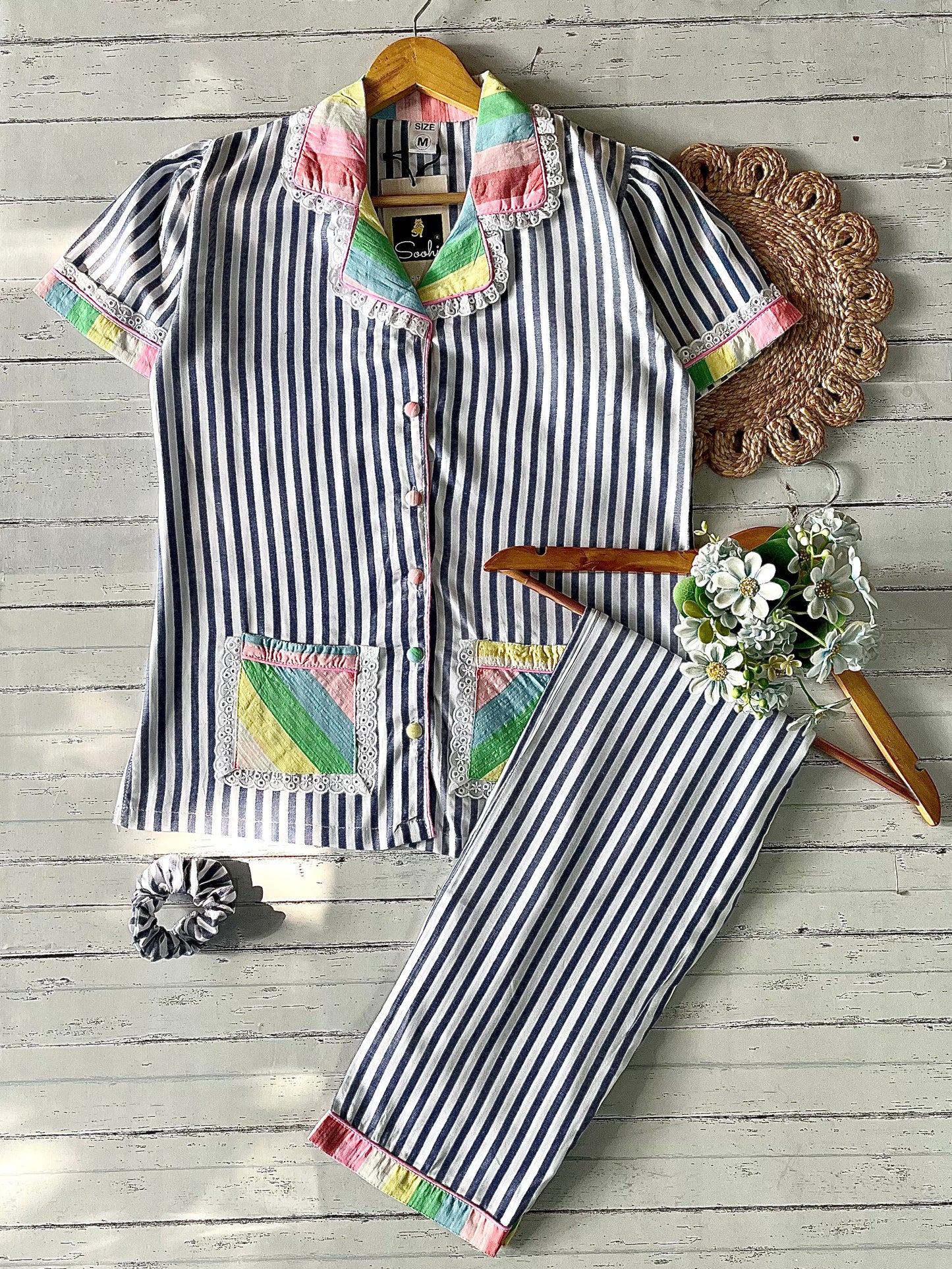 Blue Stripe Pj Set (Women)