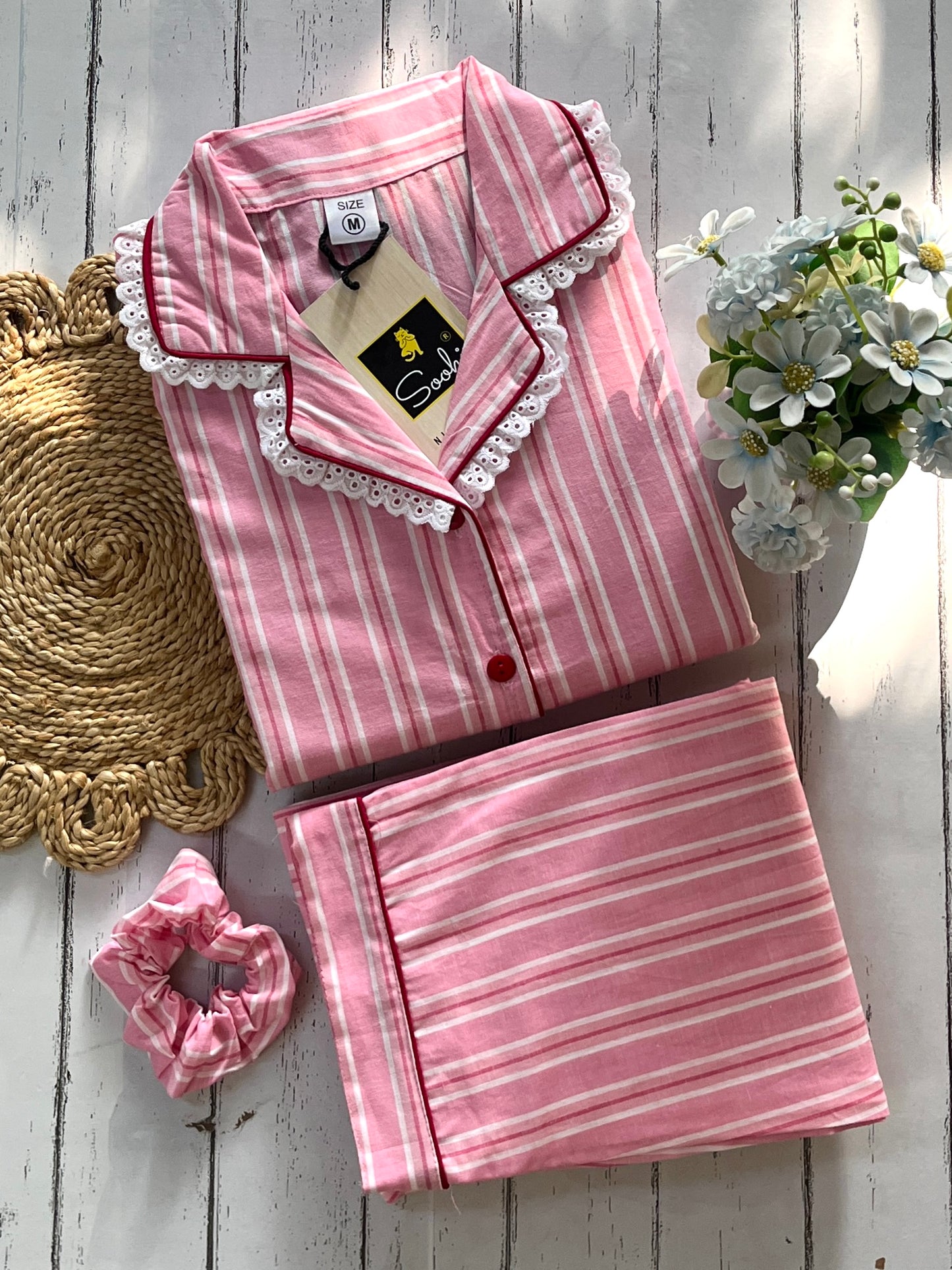 Pink Stripes Pj Set (Women)