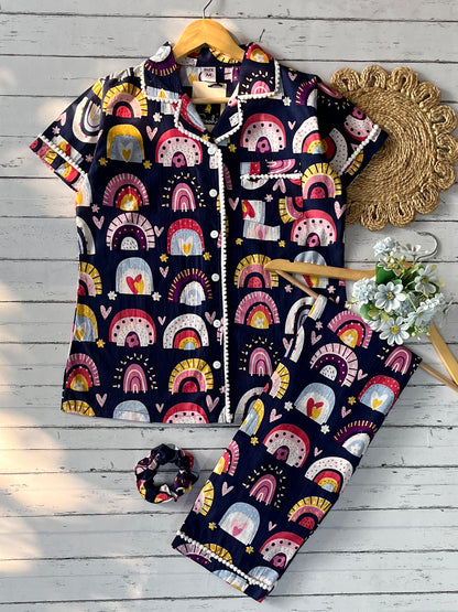 Blue Rainbow Pj Set (Women)