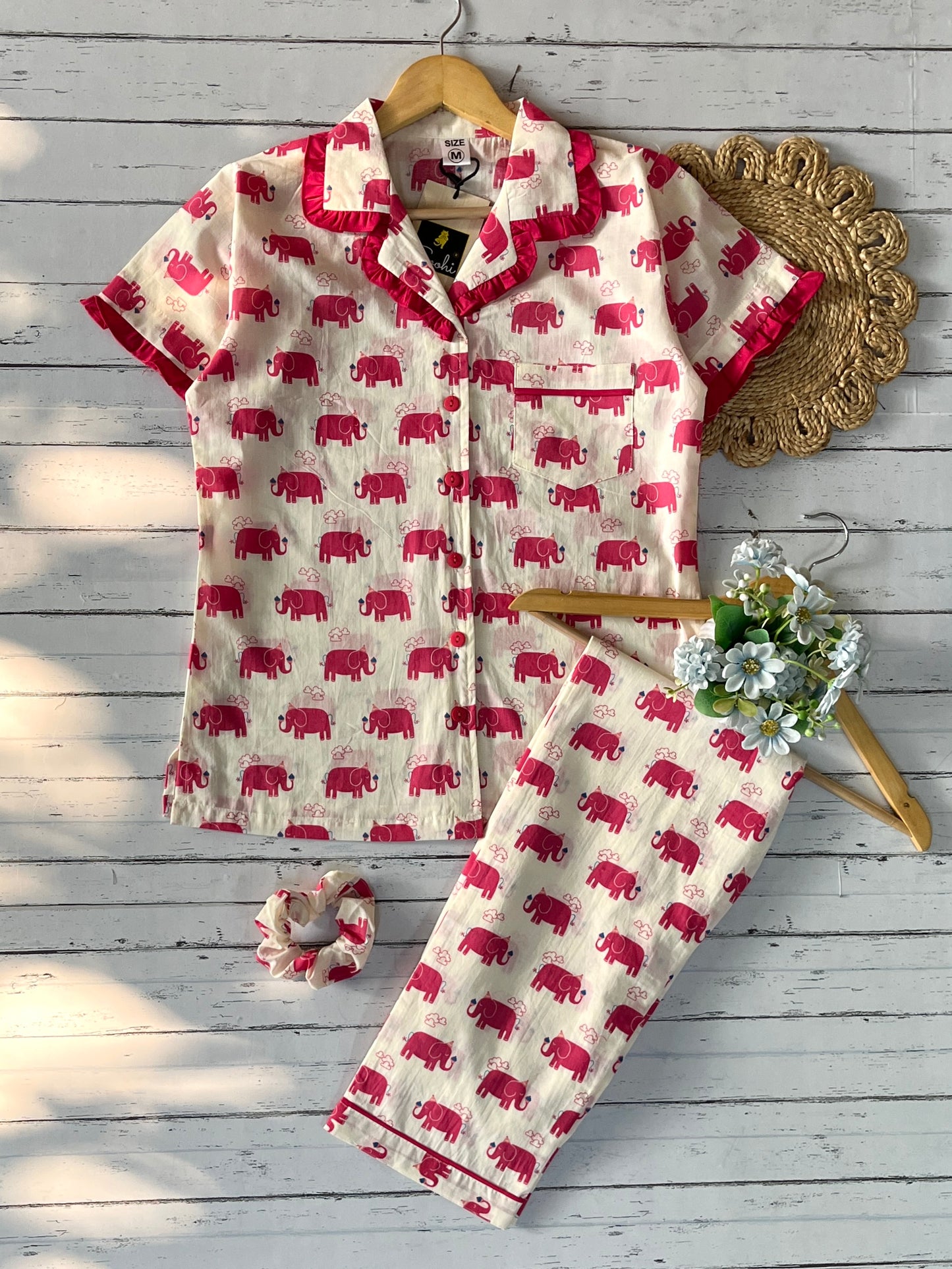 Pink Elephant Pj Set (Women)