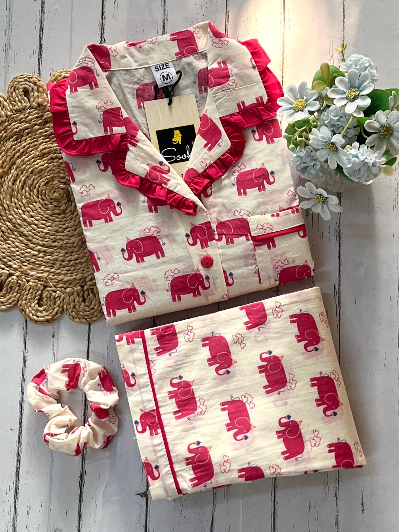 Pink Elephant Pj Set (Women)