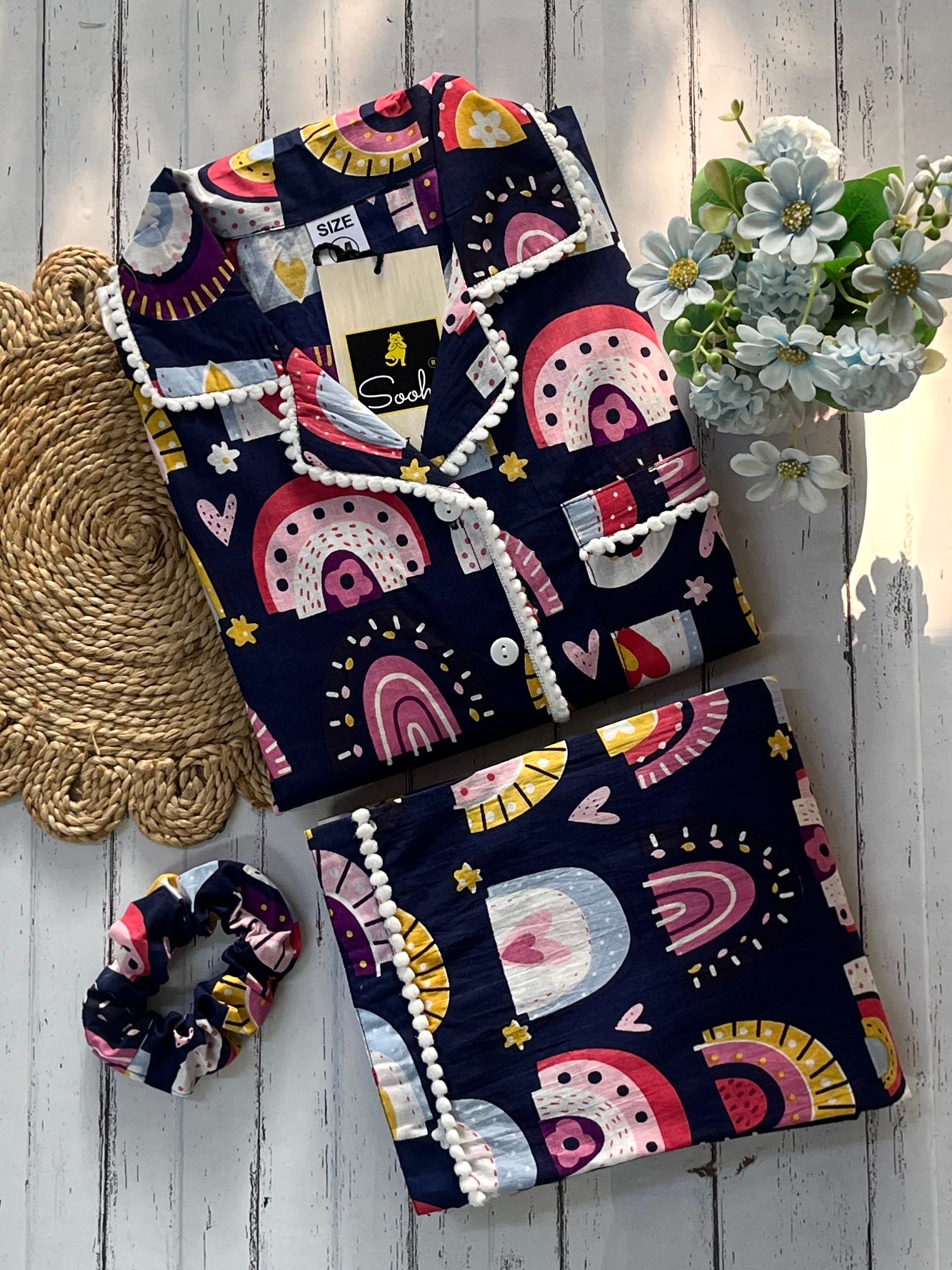 Blue Rainbow Pj Set (Women)