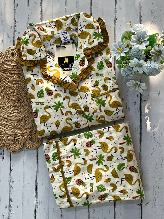 Golden Flamingo Pj Set (Women)