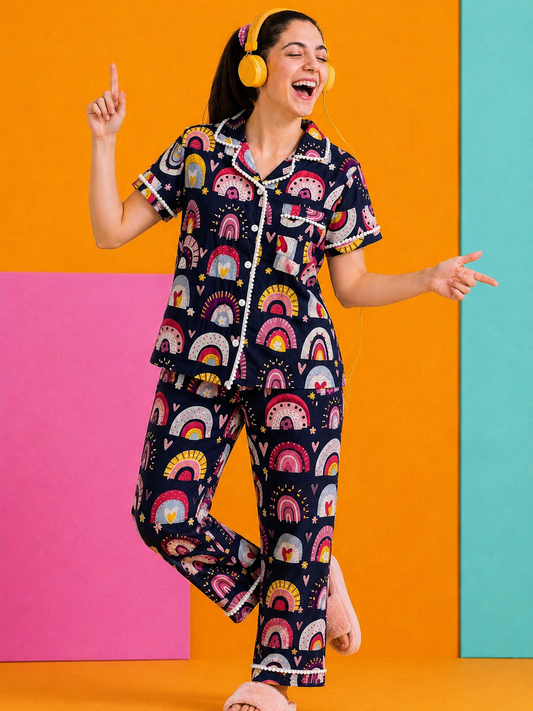 Blue Rainbow Pj Set (Women)