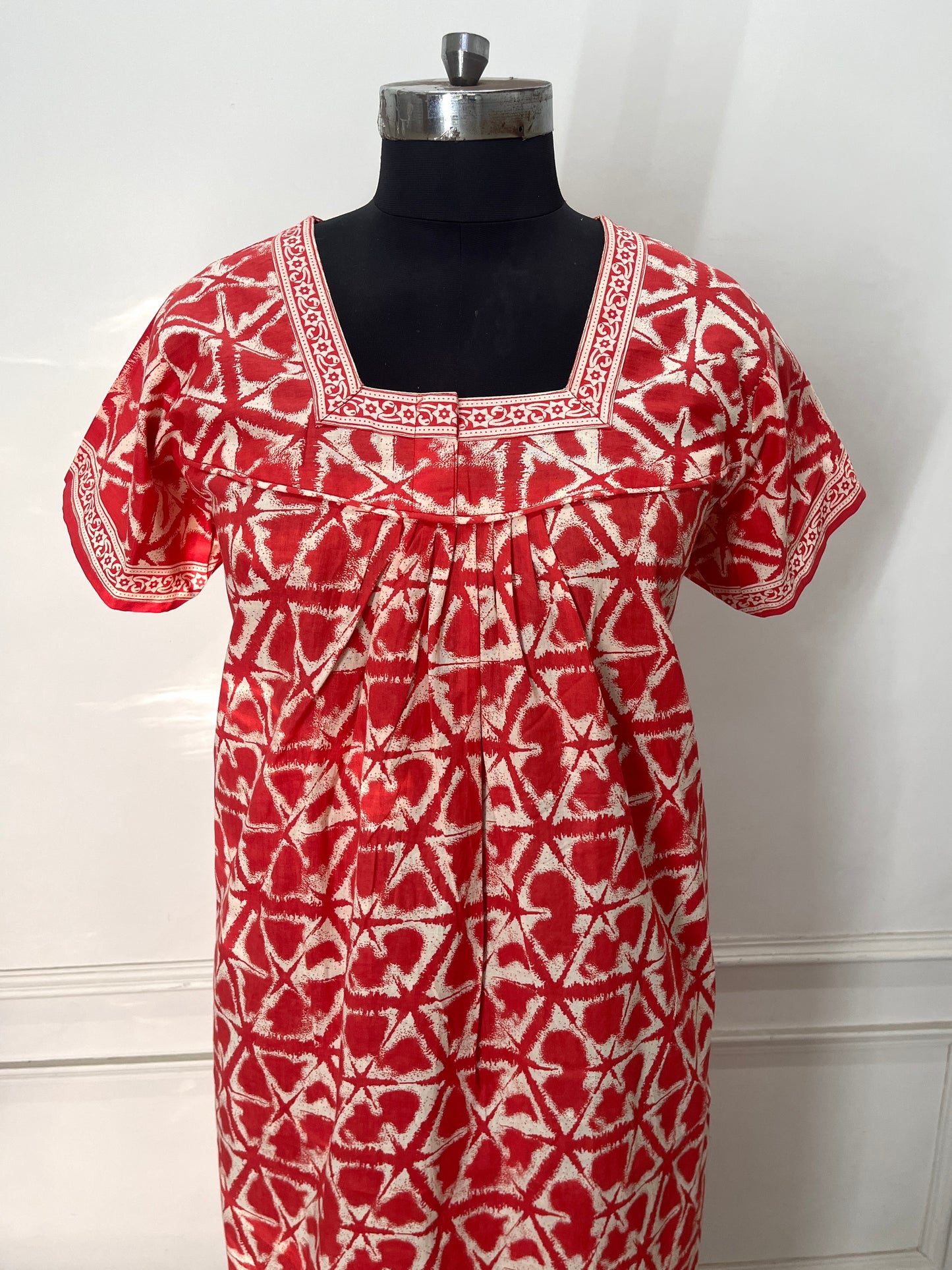 Orange Jaipuri Cotton Nighty (Women)