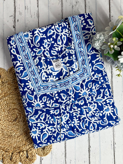 Blue Ambi Cotton Nighty (Women)