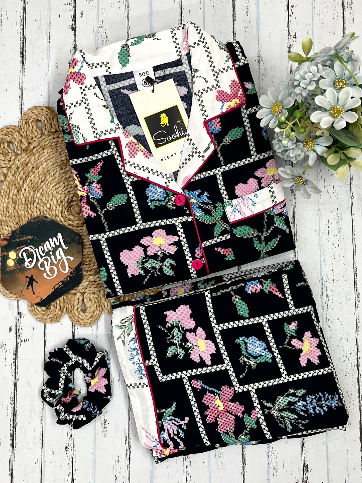 Blue Vintage Garden Pj Set (Women)