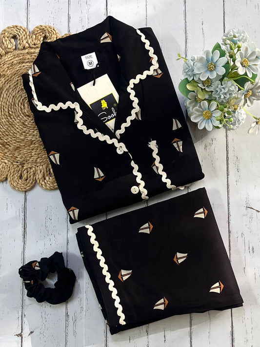 Black Ship Pj Set (Women)