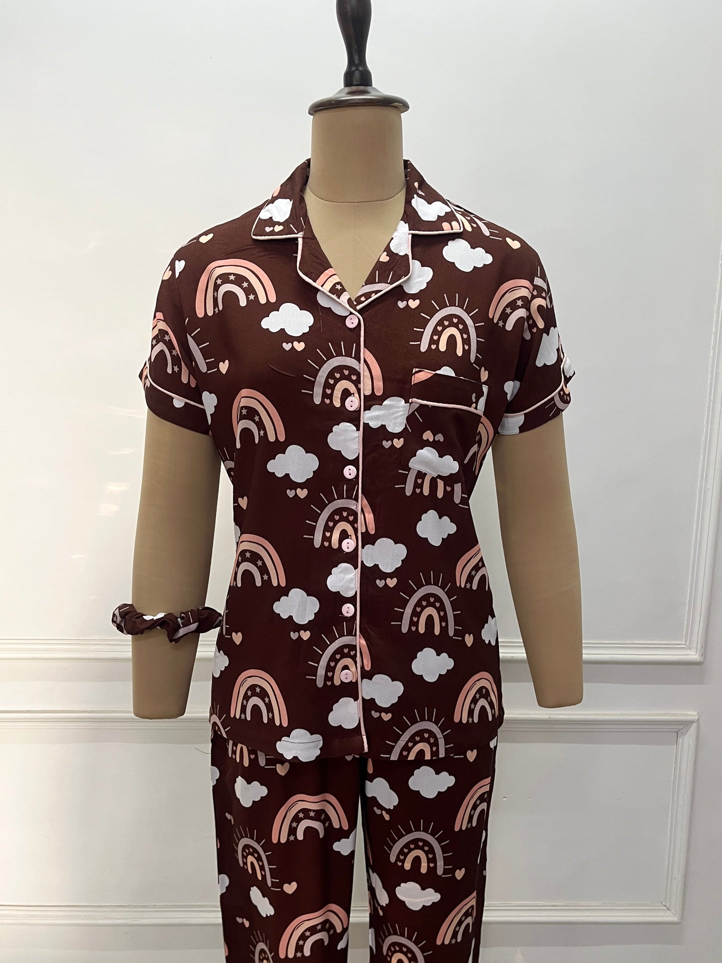 Brown Rainbow Pj Set (Women)