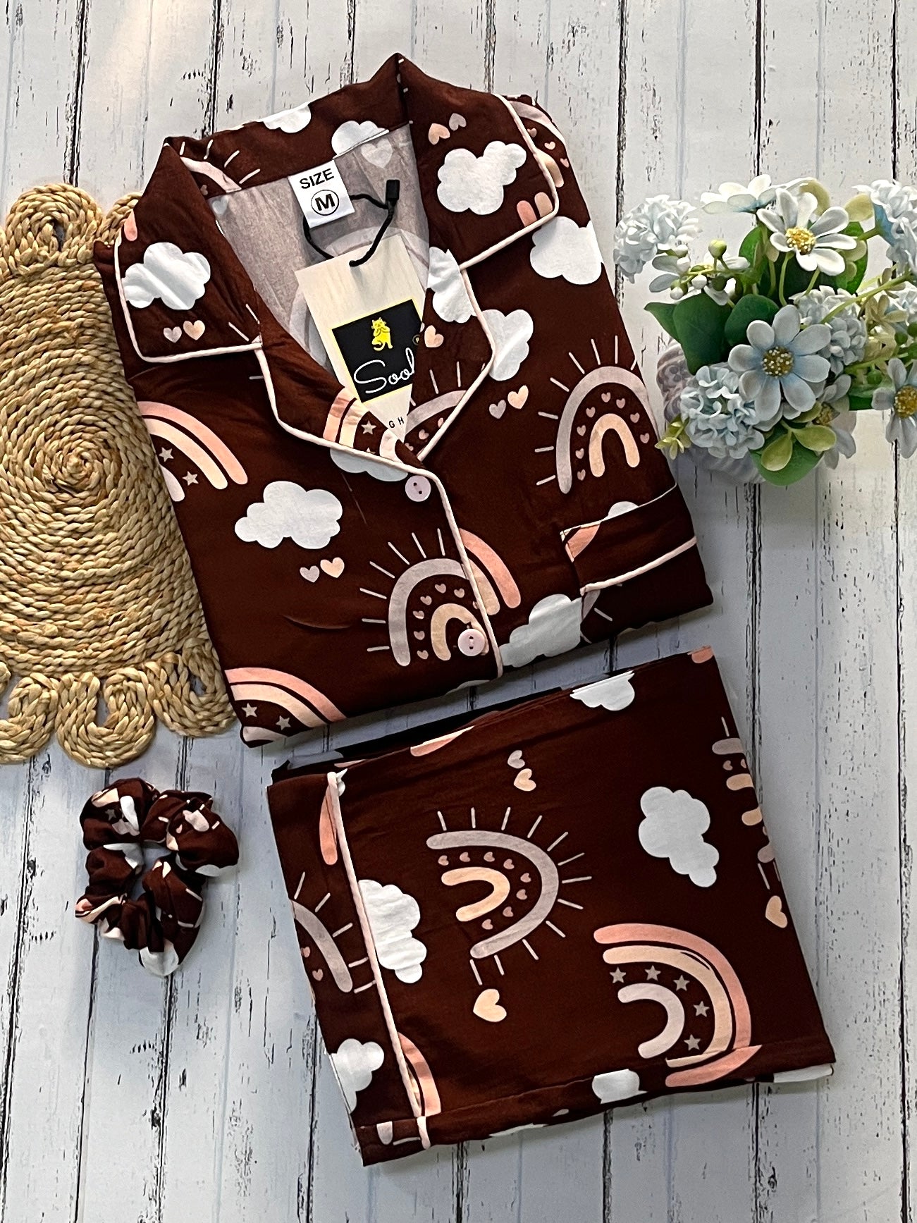 Brown Rainbow Pj Set (Women)