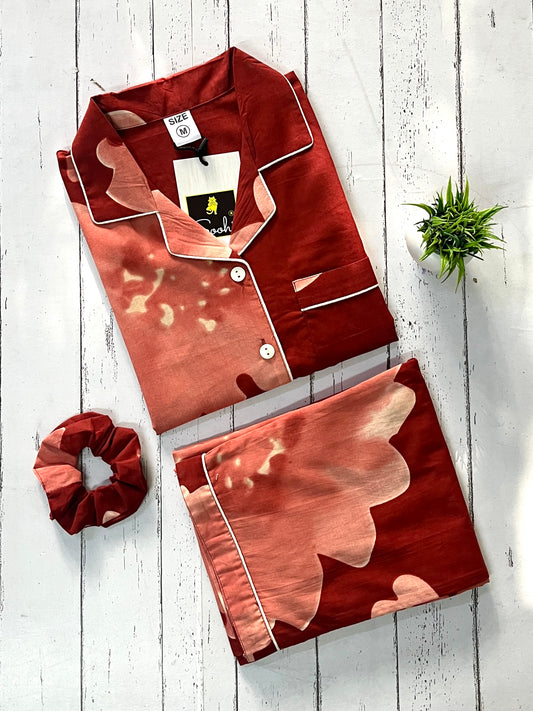 Brown Floral Pj Set (Women)