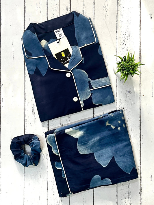 Blue Floral Pj Set (Women)