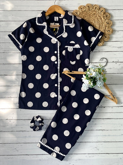 Blue Polka Pj Set (Women)